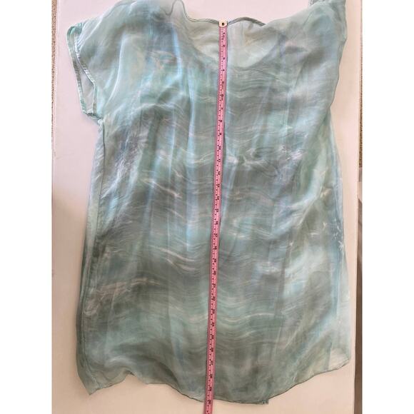 Aquavita short sleeve mint green all in 1 beachwear short sleeve tunic top large - Picture 5 of 13